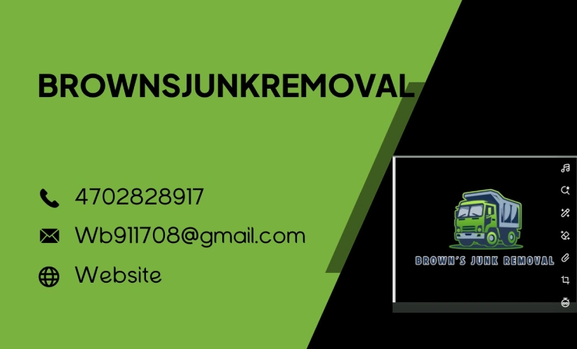 Brown’s Junk Removal - Business Card Brown’s Junk Removal - Business Card